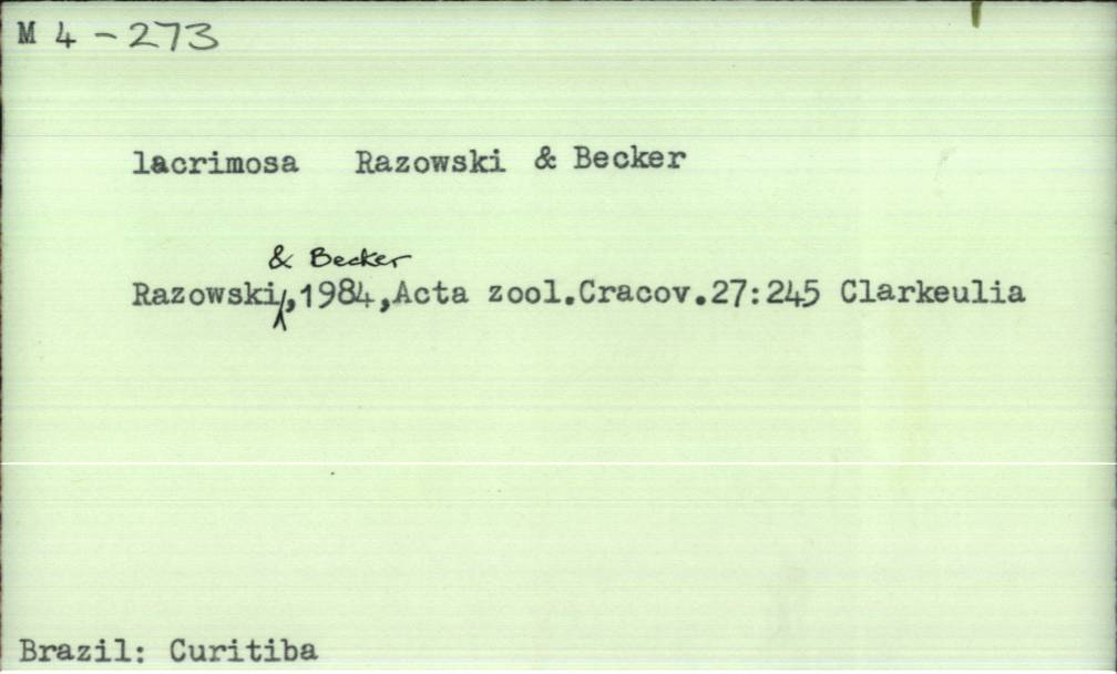 front of card